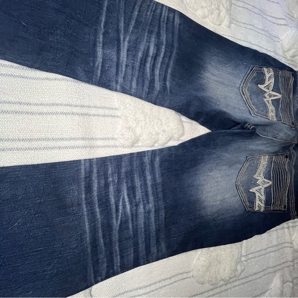 Affliction Dark Blue Denim Jeans - Picture 7 of 13